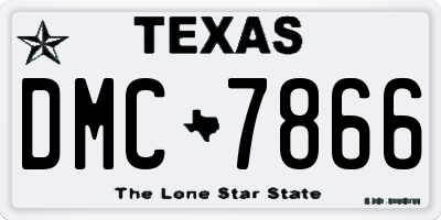 TX license plate DMC7866