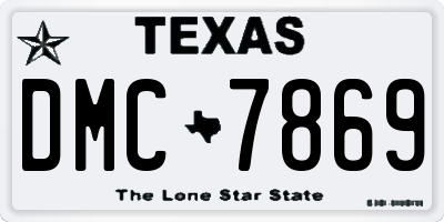 TX license plate DMC7869