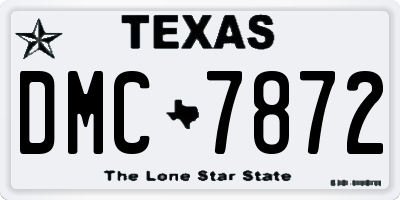 TX license plate DMC7872