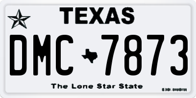 TX license plate DMC7873