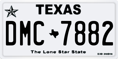 TX license plate DMC7882