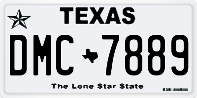 TX license plate DMC7889