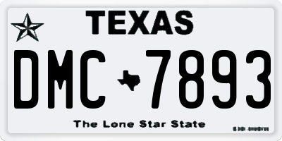TX license plate DMC7893