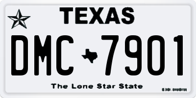 TX license plate DMC7901