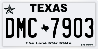 TX license plate DMC7903