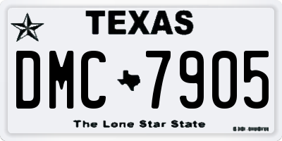 TX license plate DMC7905