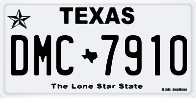 TX license plate DMC7910
