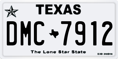 TX license plate DMC7912