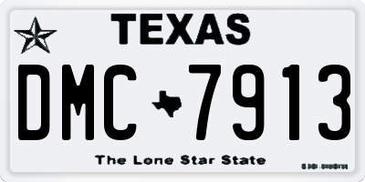 TX license plate DMC7913
