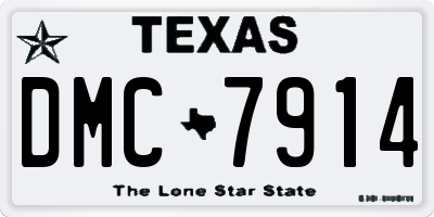 TX license plate DMC7914