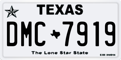 TX license plate DMC7919