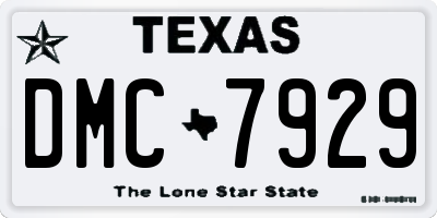 TX license plate DMC7929