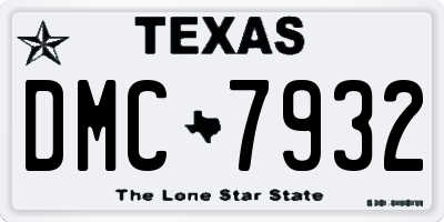 TX license plate DMC7932