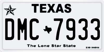TX license plate DMC7933