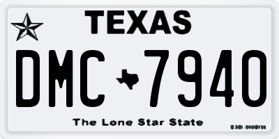 TX license plate DMC7940