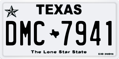 TX license plate DMC7941