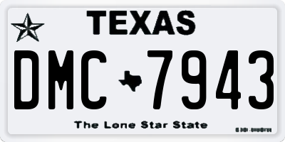 TX license plate DMC7943