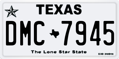 TX license plate DMC7945