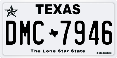 TX license plate DMC7946