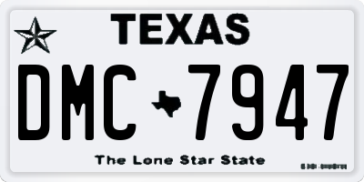 TX license plate DMC7947