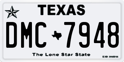 TX license plate DMC7948