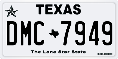 TX license plate DMC7949