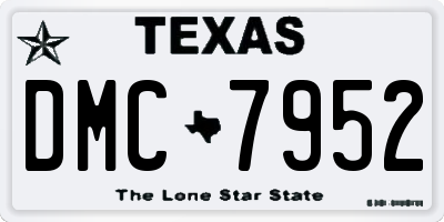TX license plate DMC7952