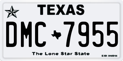TX license plate DMC7955