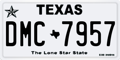 TX license plate DMC7957