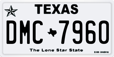 TX license plate DMC7960