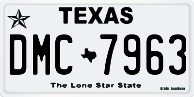 TX license plate DMC7963
