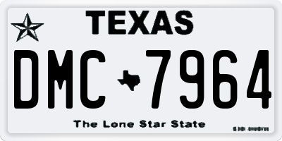 TX license plate DMC7964