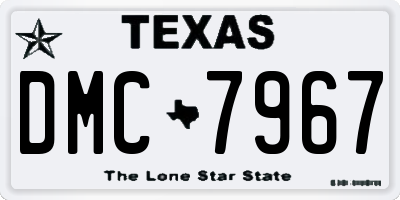 TX license plate DMC7967