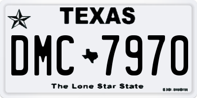 TX license plate DMC7970