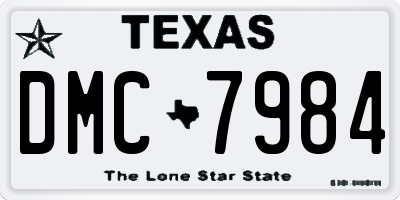 TX license plate DMC7984