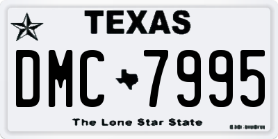 TX license plate DMC7995