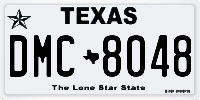 TX license plate DMC8048