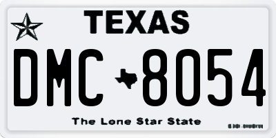 TX license plate DMC8054