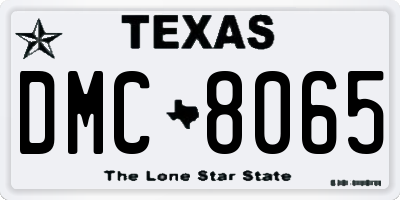 TX license plate DMC8065
