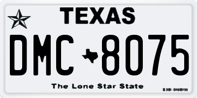 TX license plate DMC8075