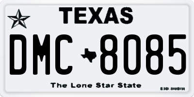 TX license plate DMC8085