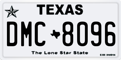 TX license plate DMC8096