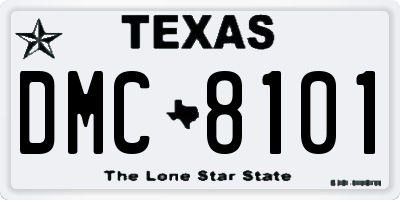 TX license plate DMC8101