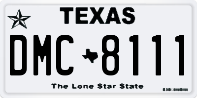 TX license plate DMC8111
