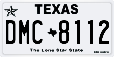 TX license plate DMC8112