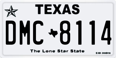 TX license plate DMC8114