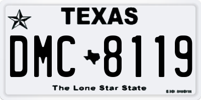TX license plate DMC8119