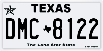 TX license plate DMC8122