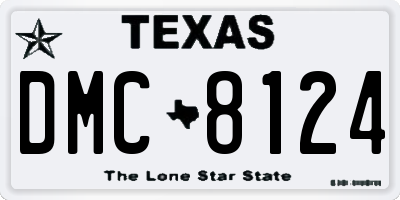 TX license plate DMC8124