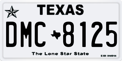 TX license plate DMC8125